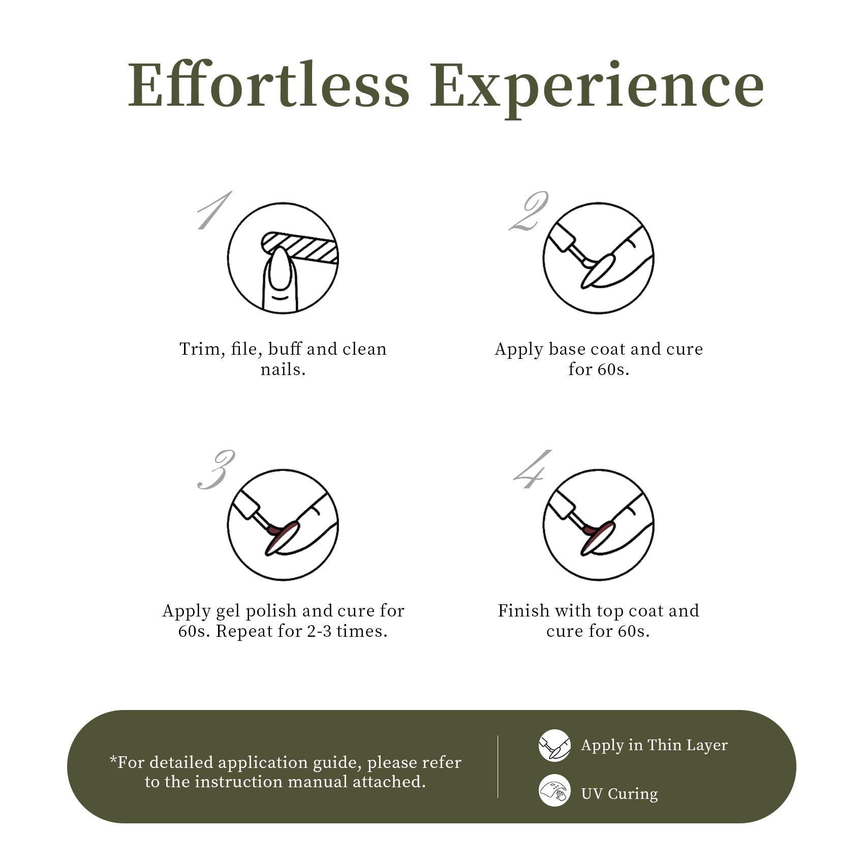 MAYCHAO toxin-free formula—low odor for a safer gel manicure.