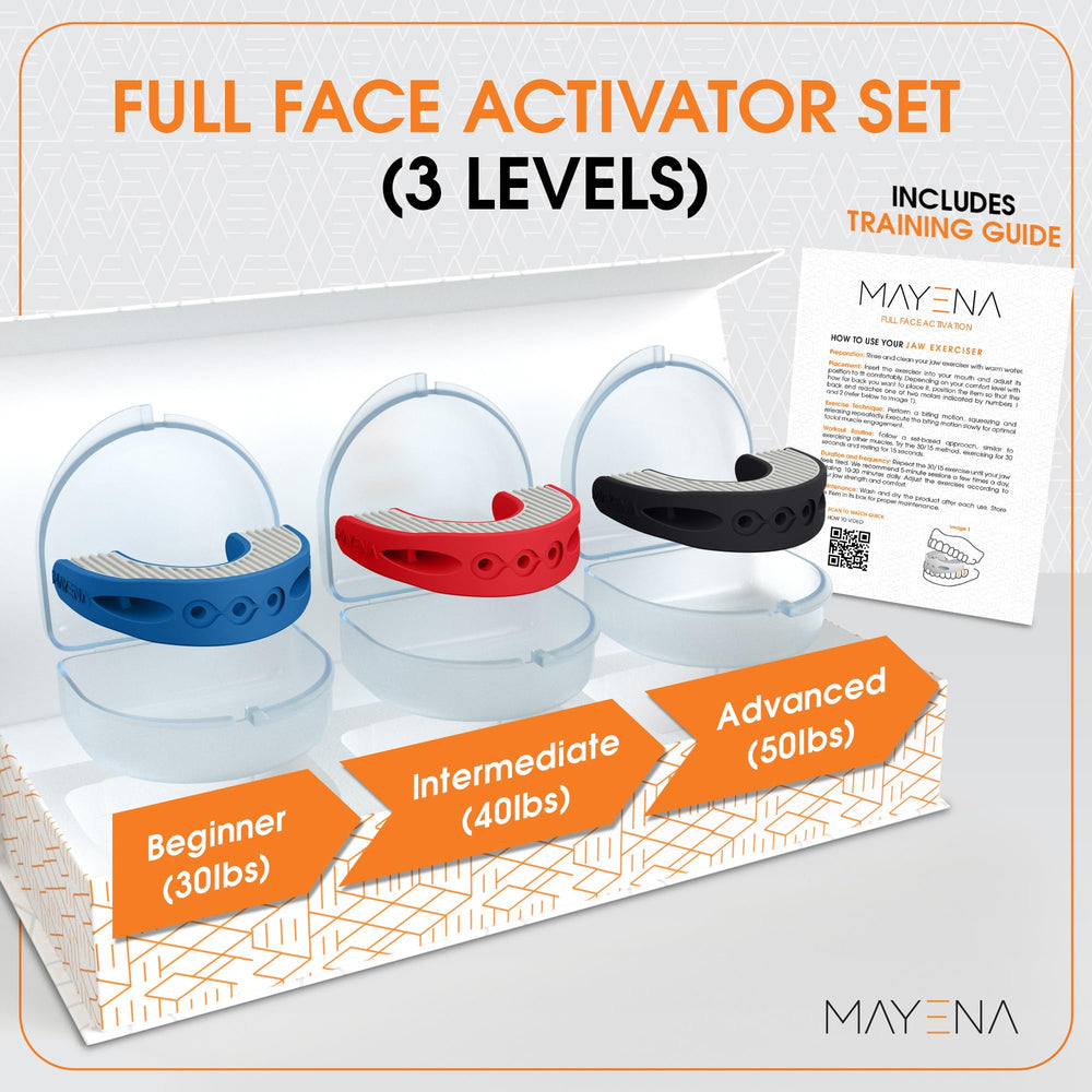 Mayena Full-Face Trainer arc design activates all facial muscles during workouts