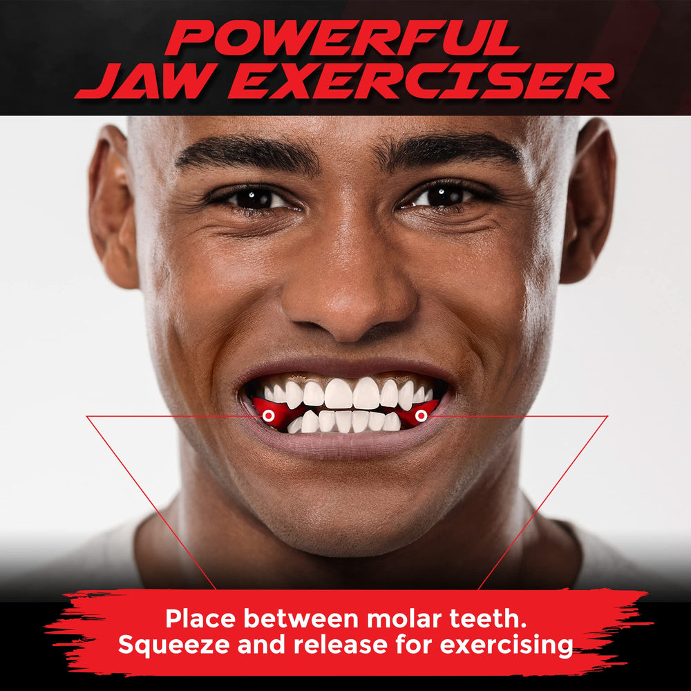 Mayena Jaw Exerciser face-toning workout showing facial muscle activation and potential definition.