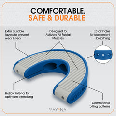 Mayena silicone jaw toner with extended teeth guards for safe, comfortable use