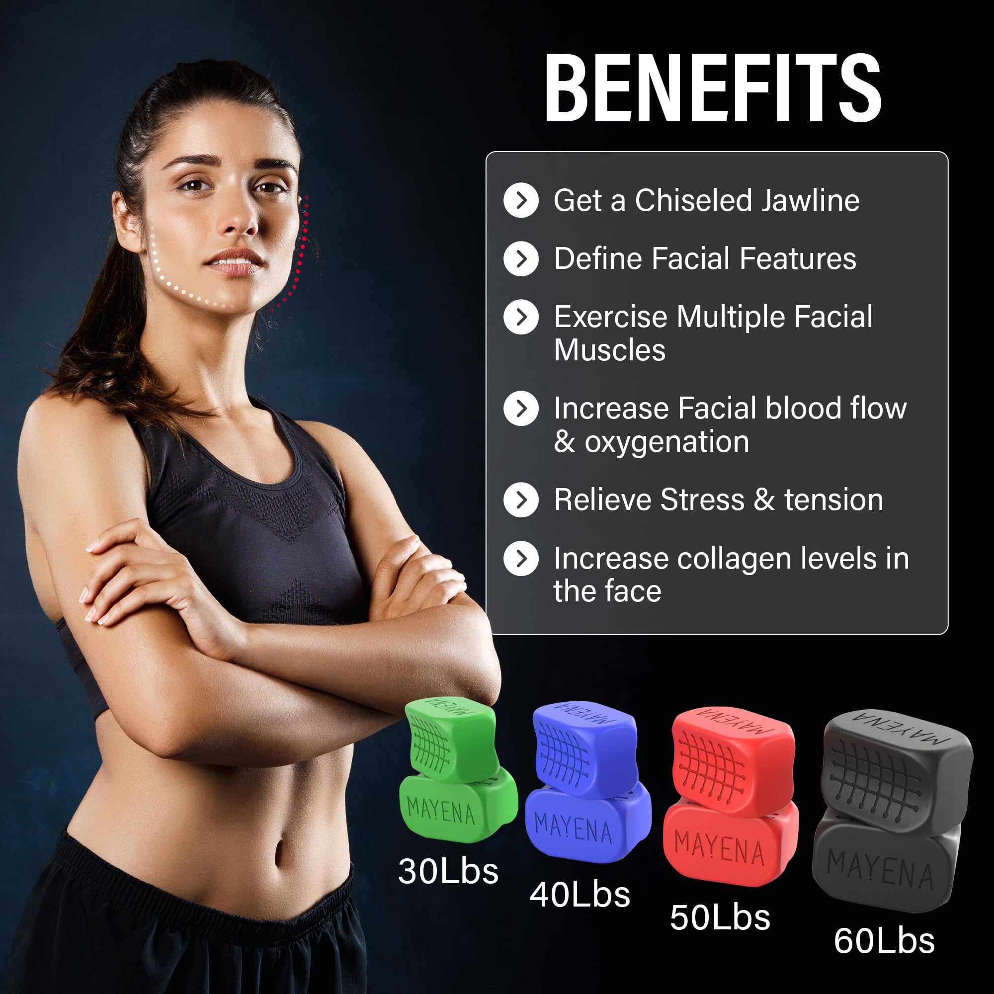 Mayena Sports jaw exerciser carrying case included for portable training sessions