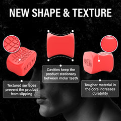 Mayena Sports jawline trainer anti-slip closeup highlights deeper cavities for secure placement