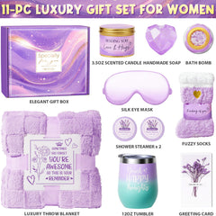MAYICIVO 11pcs Self-Care Gift Set—comprehensive care package for cozy, rejuvenating moments.
