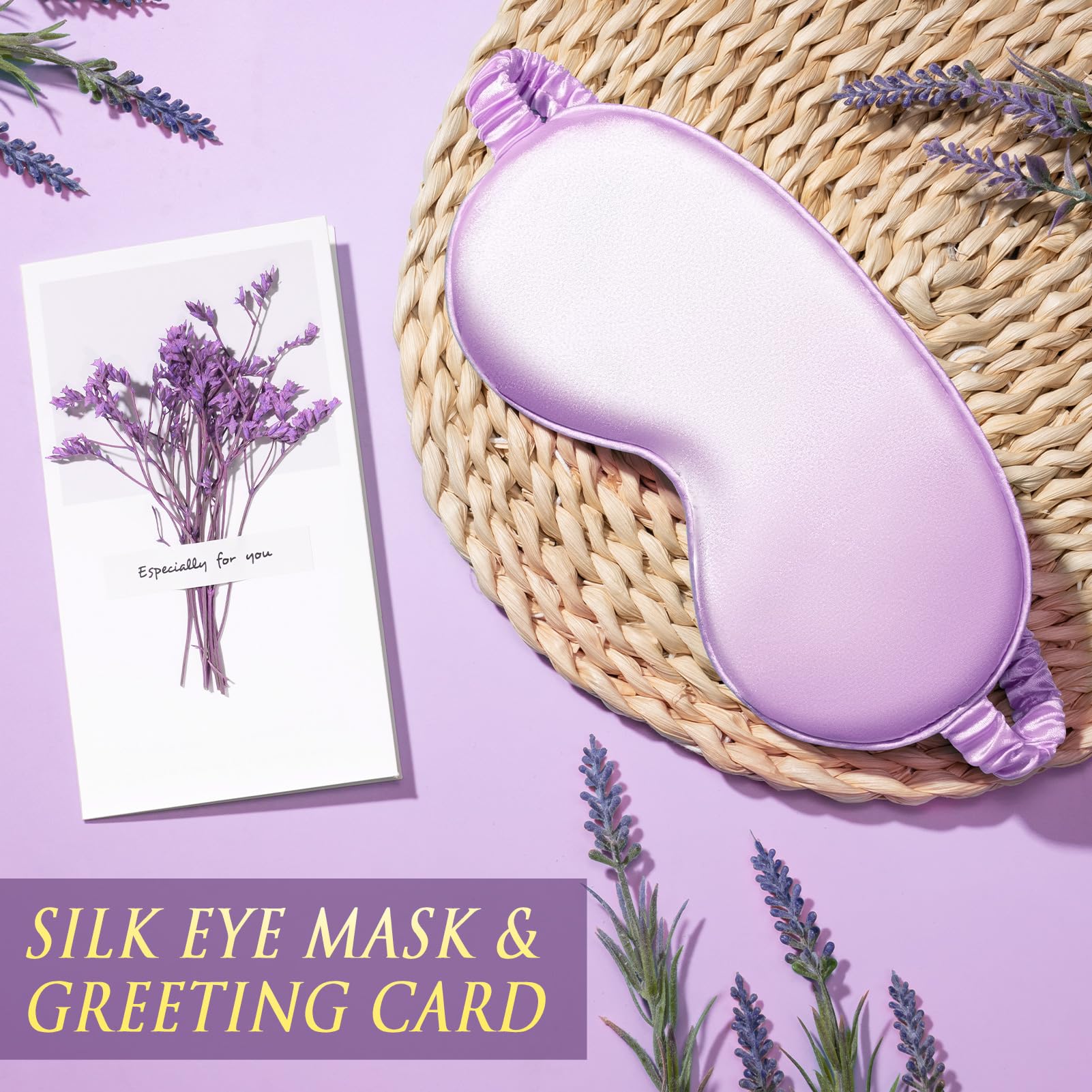 MAYICIVO Fuzzy Socks & Dried Flower Card—cozy comfort with a personal note.