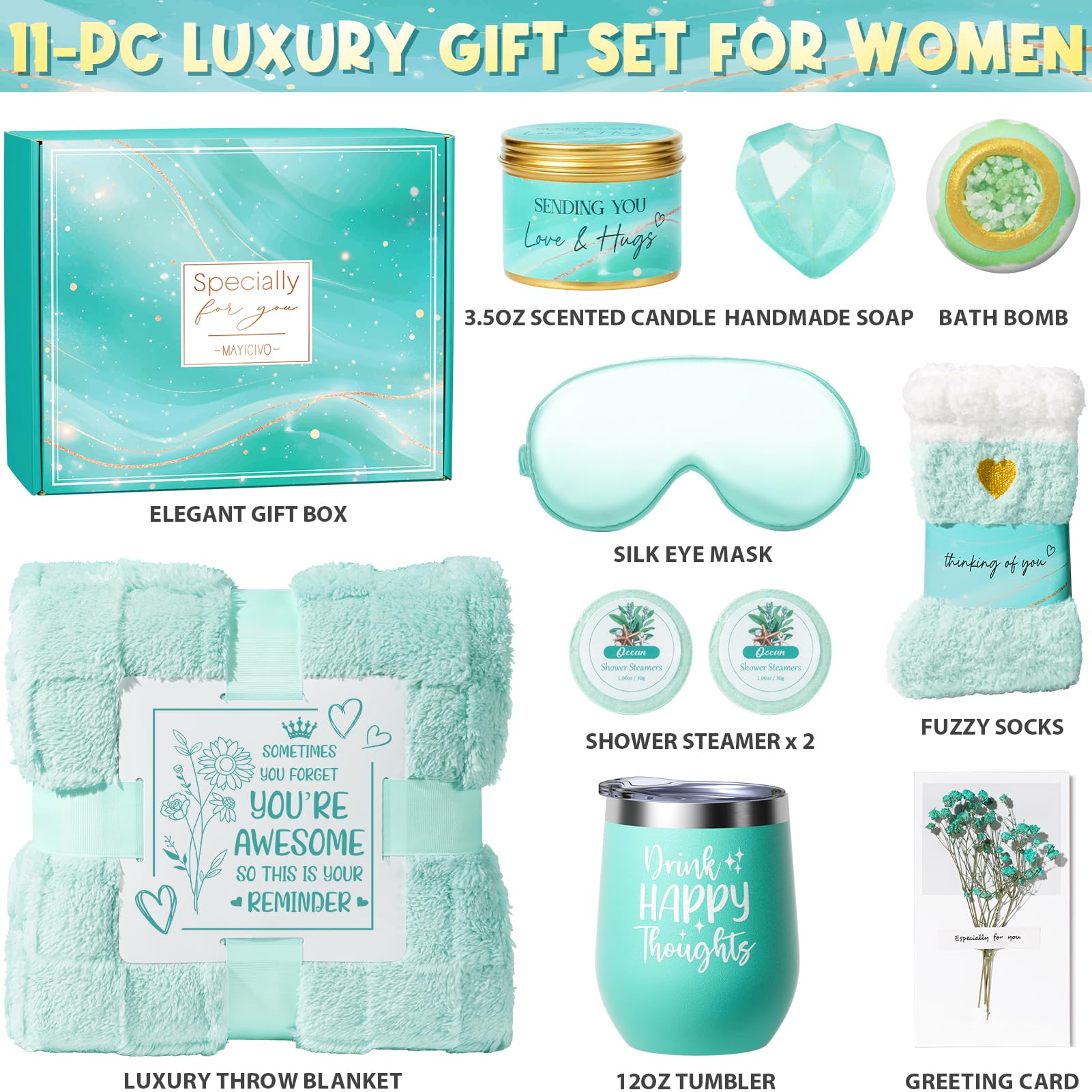 MAYICIVO ocean-scented candle relaxing ambiance with long burn