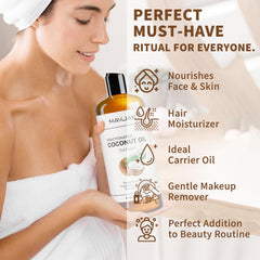 MAYJAM coconut oil applied to skin for deep hydration