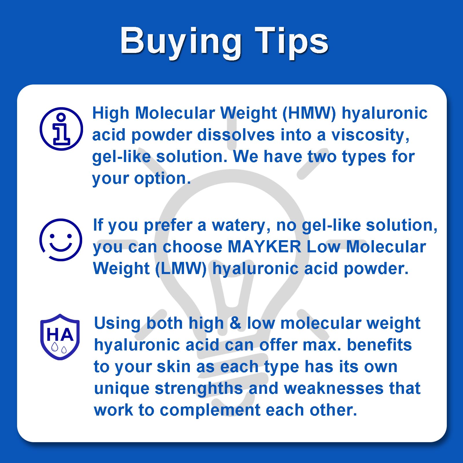 MAYKER Hyaluronic Acid Powder storage jar keeps powder ready for quick blends