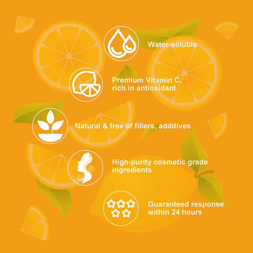 MAYKER Vitamin C powder DIY serum mixing—easy to blend into personalized formulations.