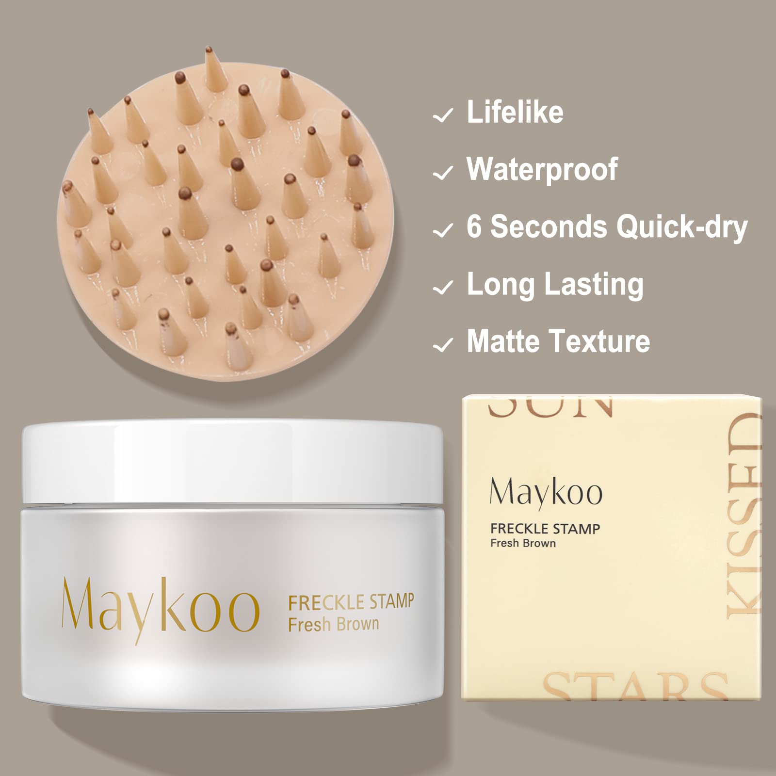 MAYKOO Freckle Cushion waterproof formula ensures long-lasting wear in daily use