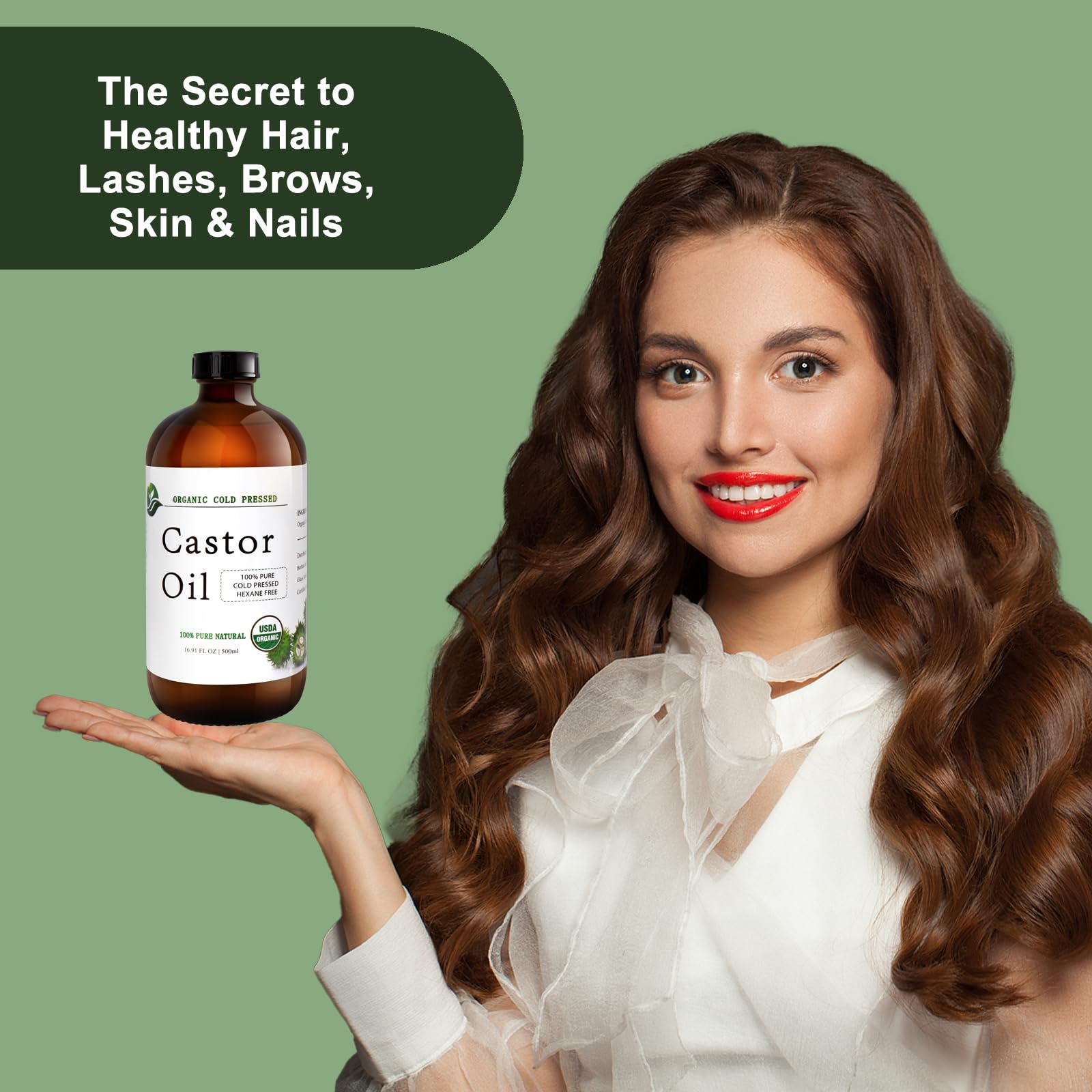 MAYLINK Castor Oil for eyebrows and lashes supports fuller, healthier-looking appearance