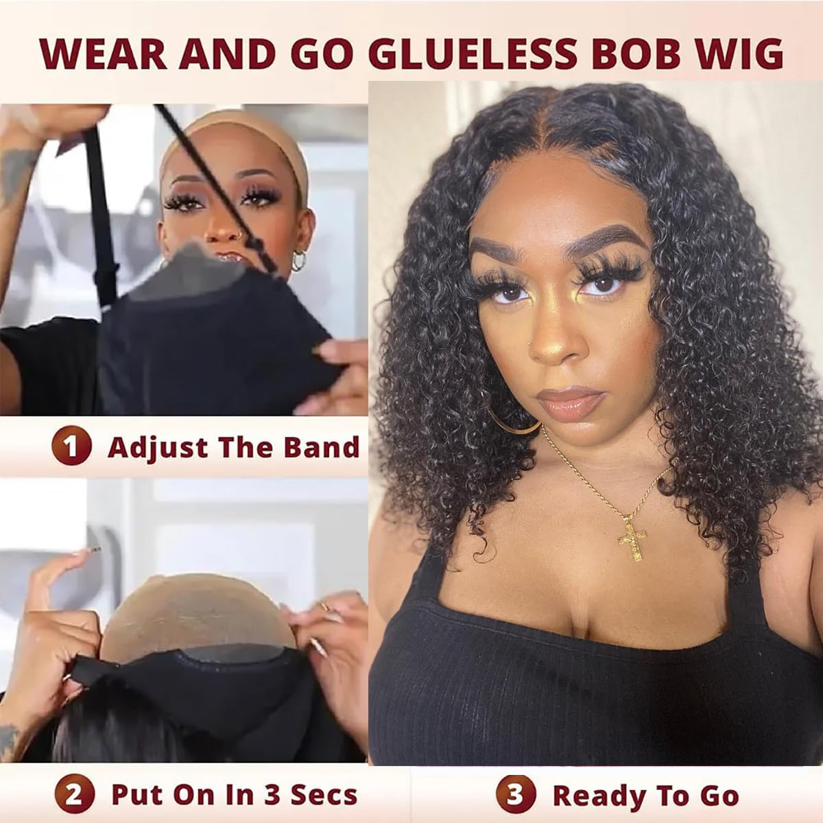 Maytune Brazilian hair pre-plucked hairline showcases natural-looking prep.
