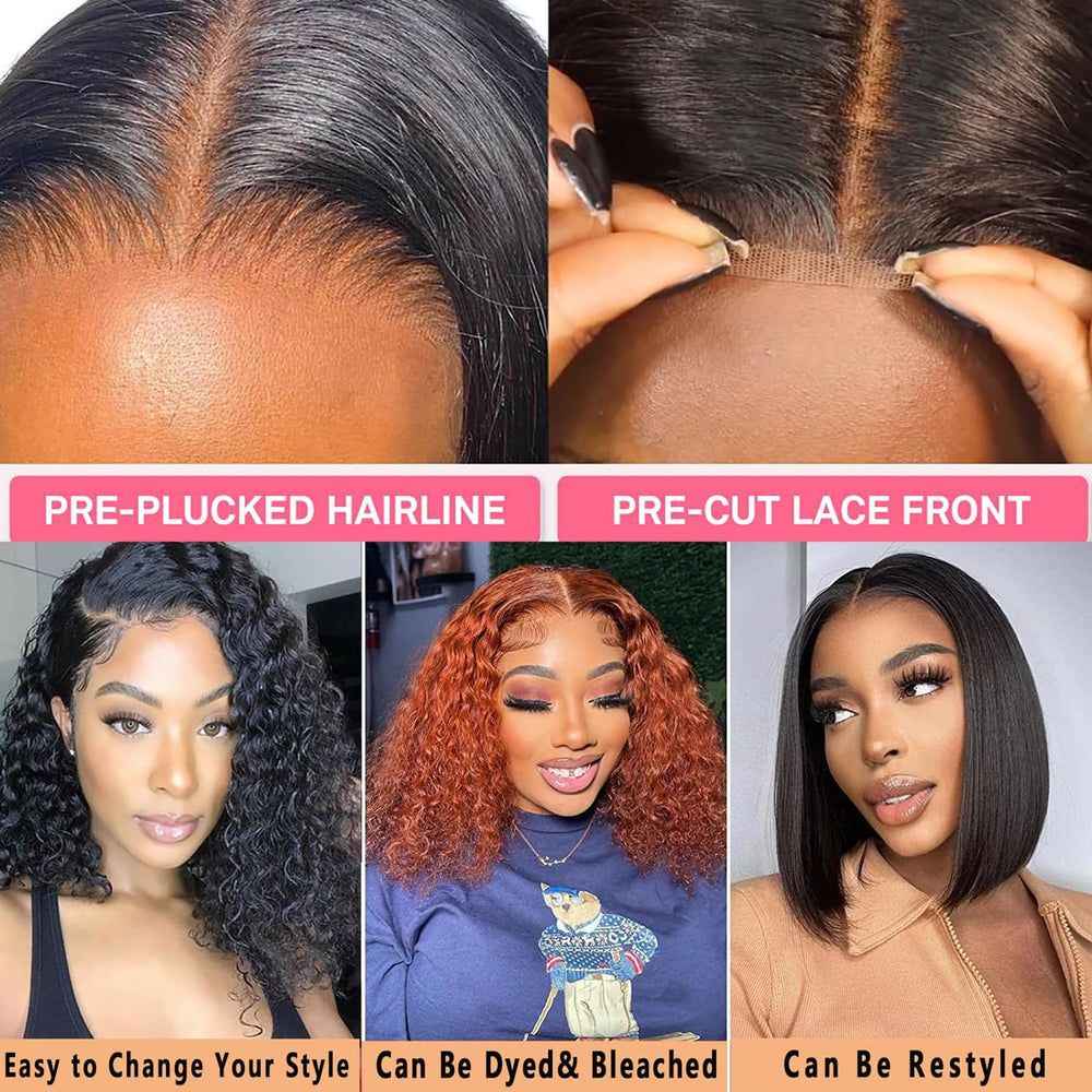 Maytune deep-wave bob wig on model provides versatile party-to-daily wear inspiration.