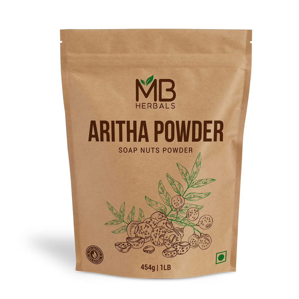 MB Herbals Aritha Powder 454g packaging ready for storage and natural cleansing routine