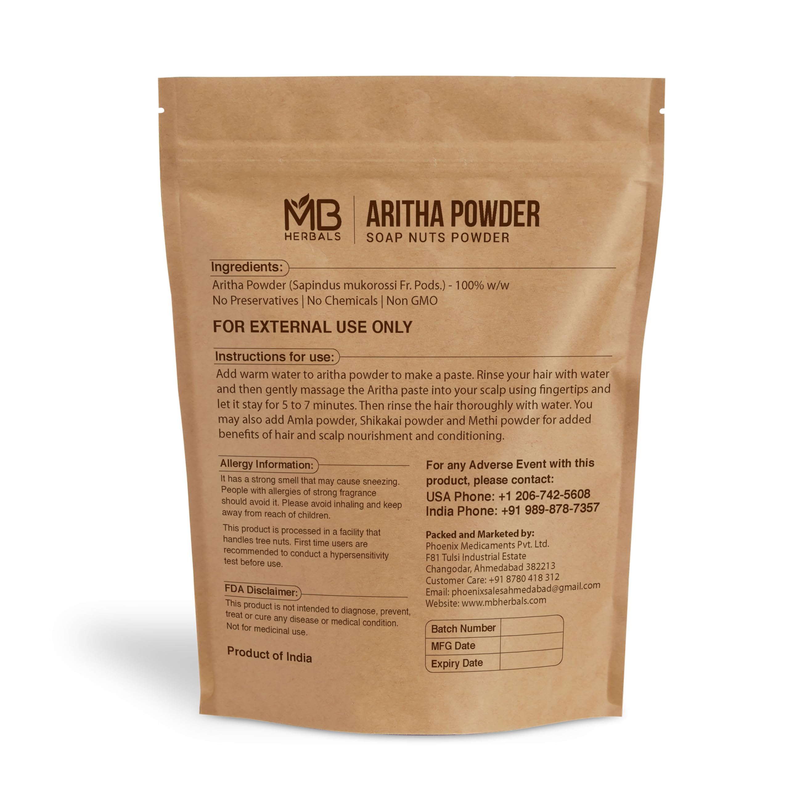 MB Herbals Aritha Powder texture close-up showing fine natural cleanser base for hair care