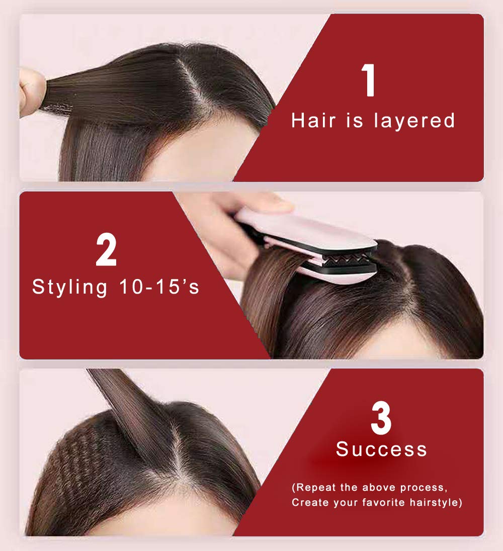 MBHAIR Ceramic Crimper Iron heat settings display emphasizes five levels for tailored results