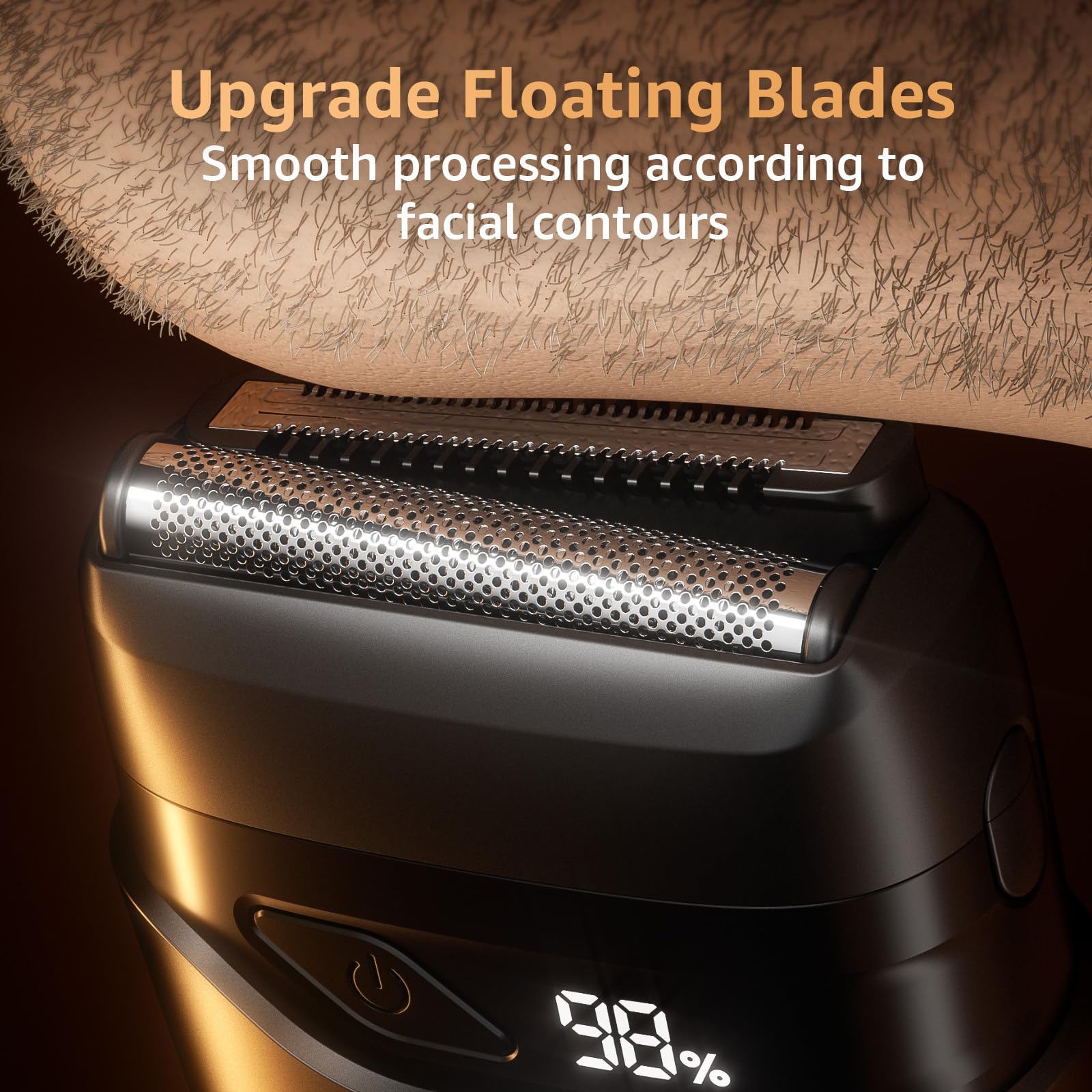 Mbzoey foil shaver micro-comb technology for cleaner edges.