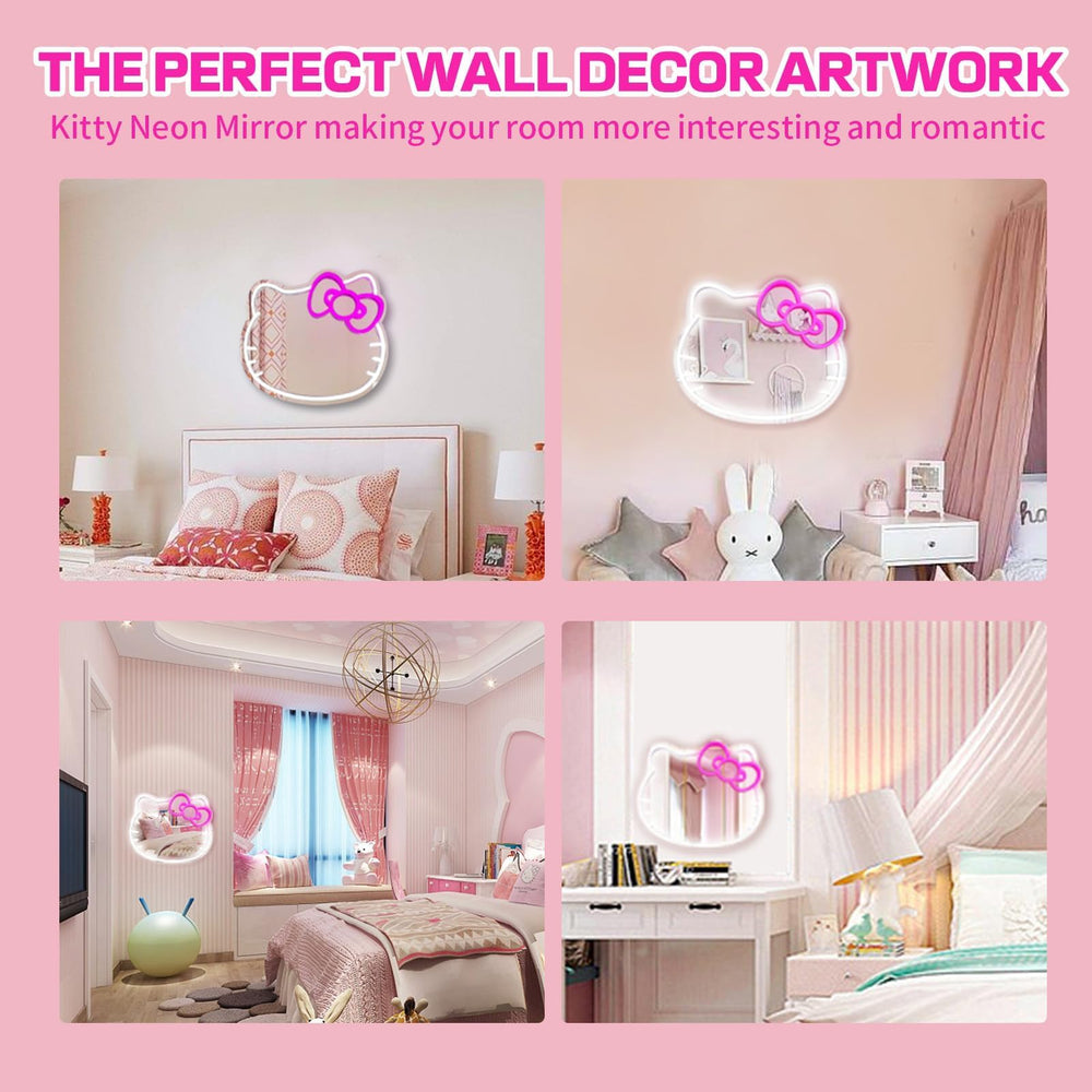 MCJSGSP Hello Kit Cat Neon Mirror packaging photo shows gift-ready design