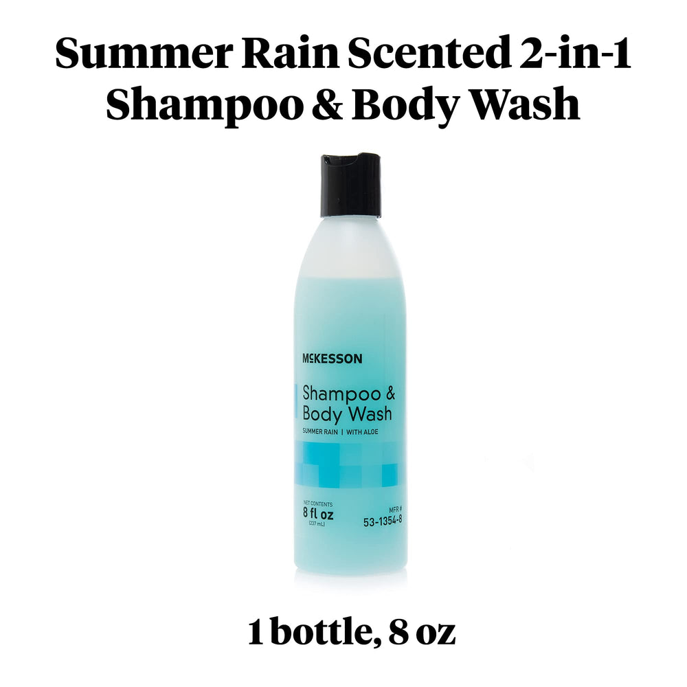 McKesson aloe body wash foam pump ready for gentle cleansing.