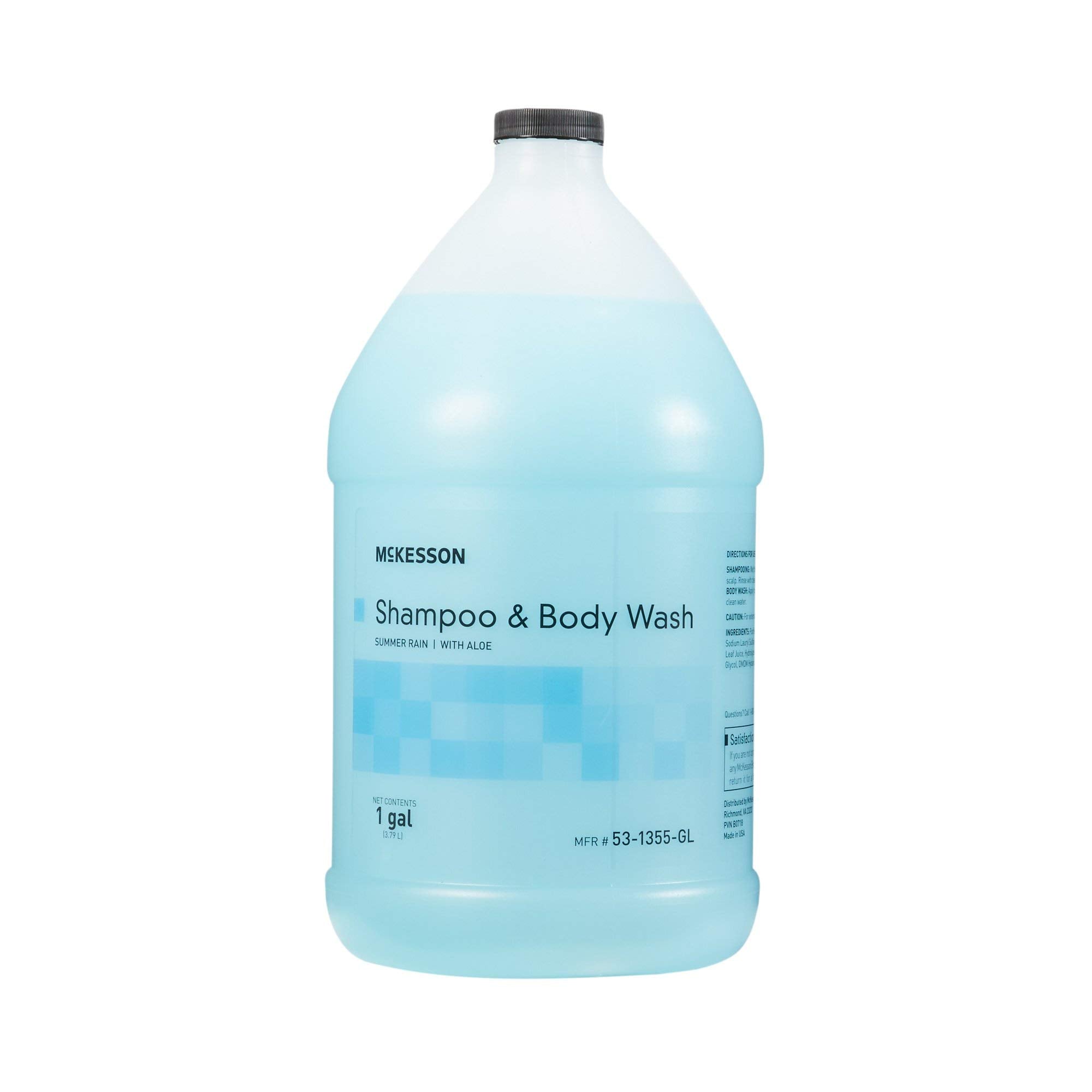 McKesson bulk refill bottle with aloe and Summer Rain scent for large-scale use