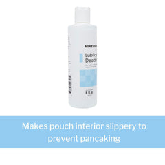 McKesson clear formula deodorant image emphasizes stain-free, mess-free application.