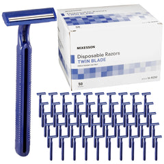 McKesson disposable razors front view ideal for bulk clinic supplies and quick shaves.
