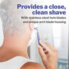 McKesson disposable razors blue handle contour, comfortable grip for precise shaving.