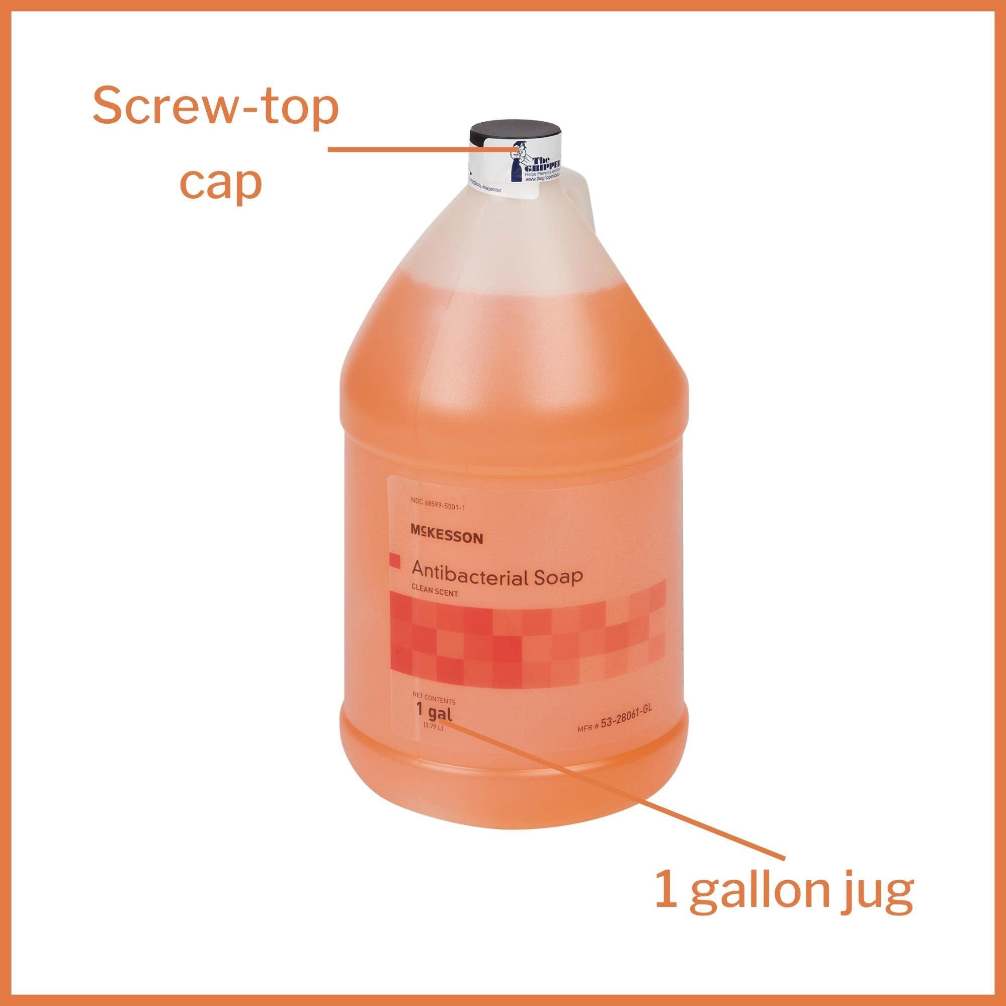 McKesson soap bottle with screw-cap for easy dispensing