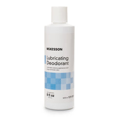 McKesson lubricating deodorant for ostomy pouch shows odor control across pouching systems.