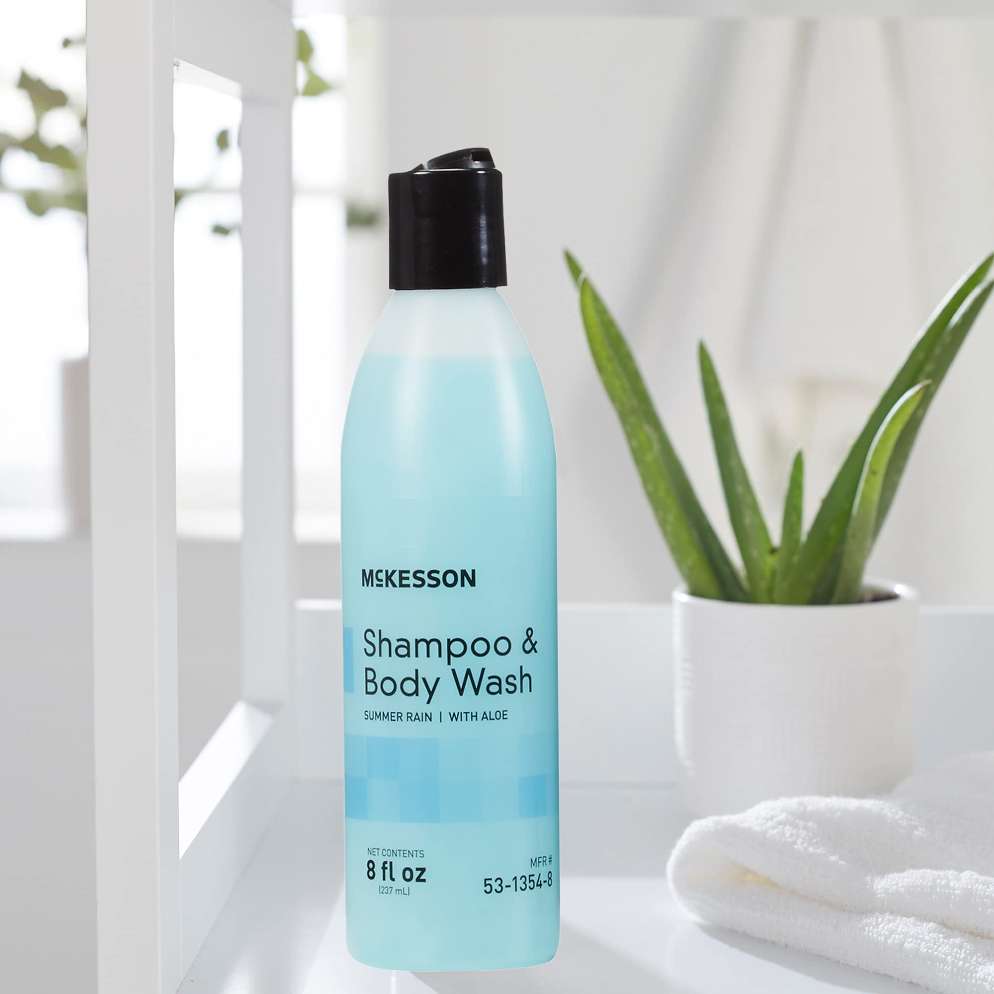McKesson shampoo-lather mid-application highlights easy cleansing for refreshed hair.