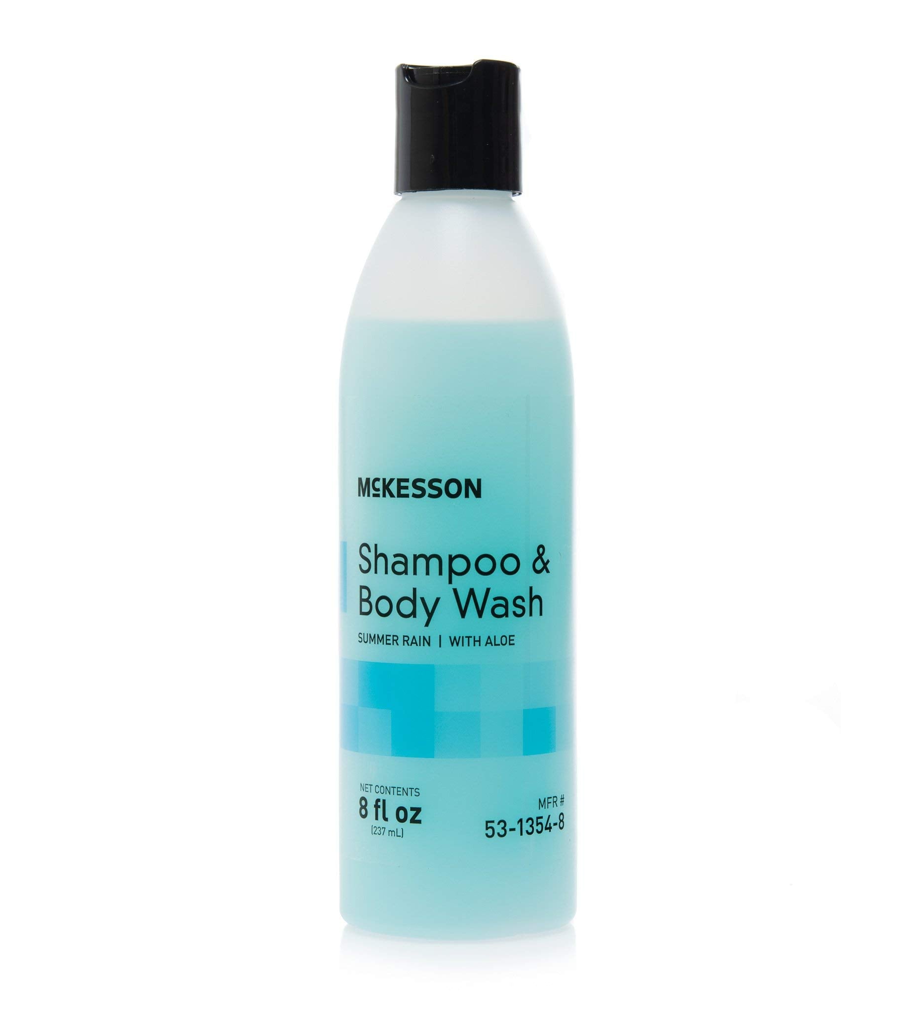 McKesson shower setup image implies easy daily routine.