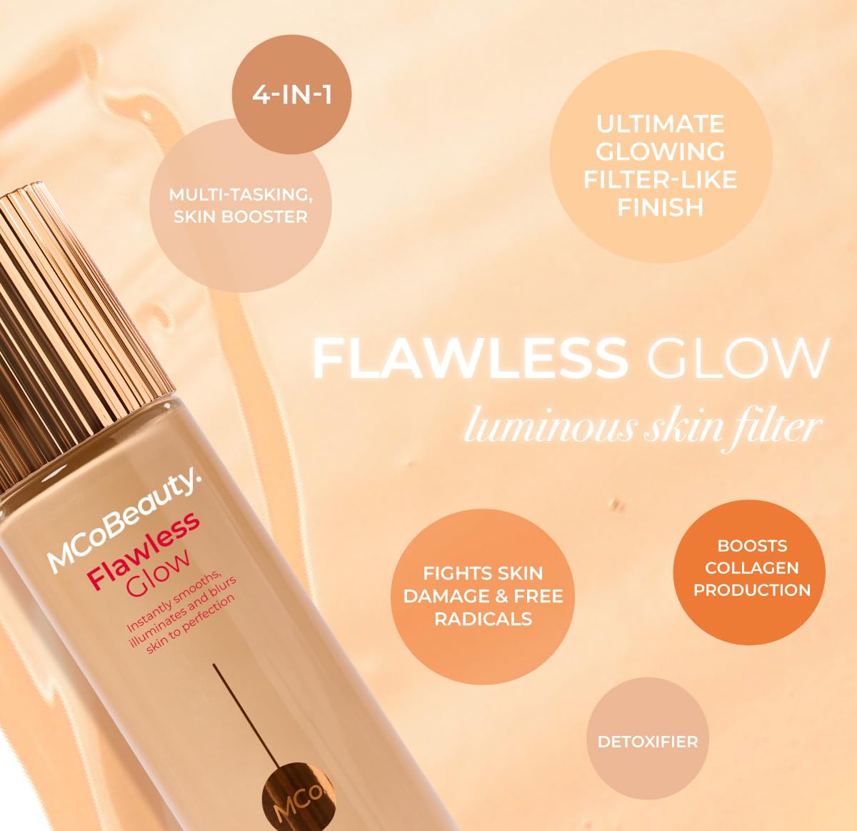 MCoBeauty Flawless Glow mixed with foundation for extra luminosity