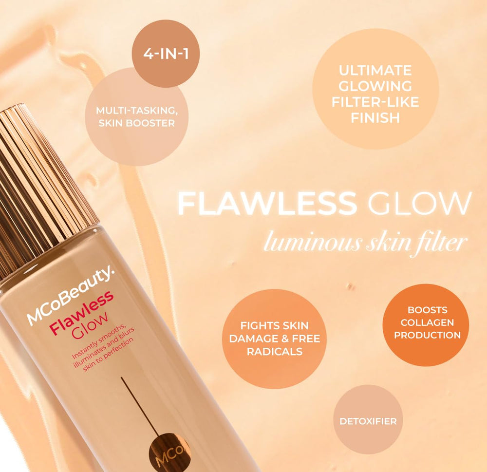 MCoBeauty Flawless Glow mixed with foundation for extra luminosity