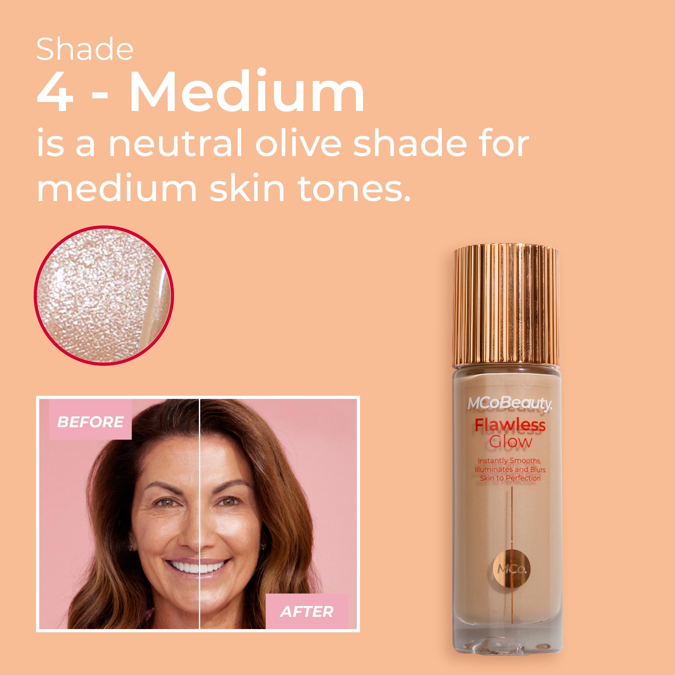 MCoBeauty Flawless Glow on-cheeks highlight adds targeted glow