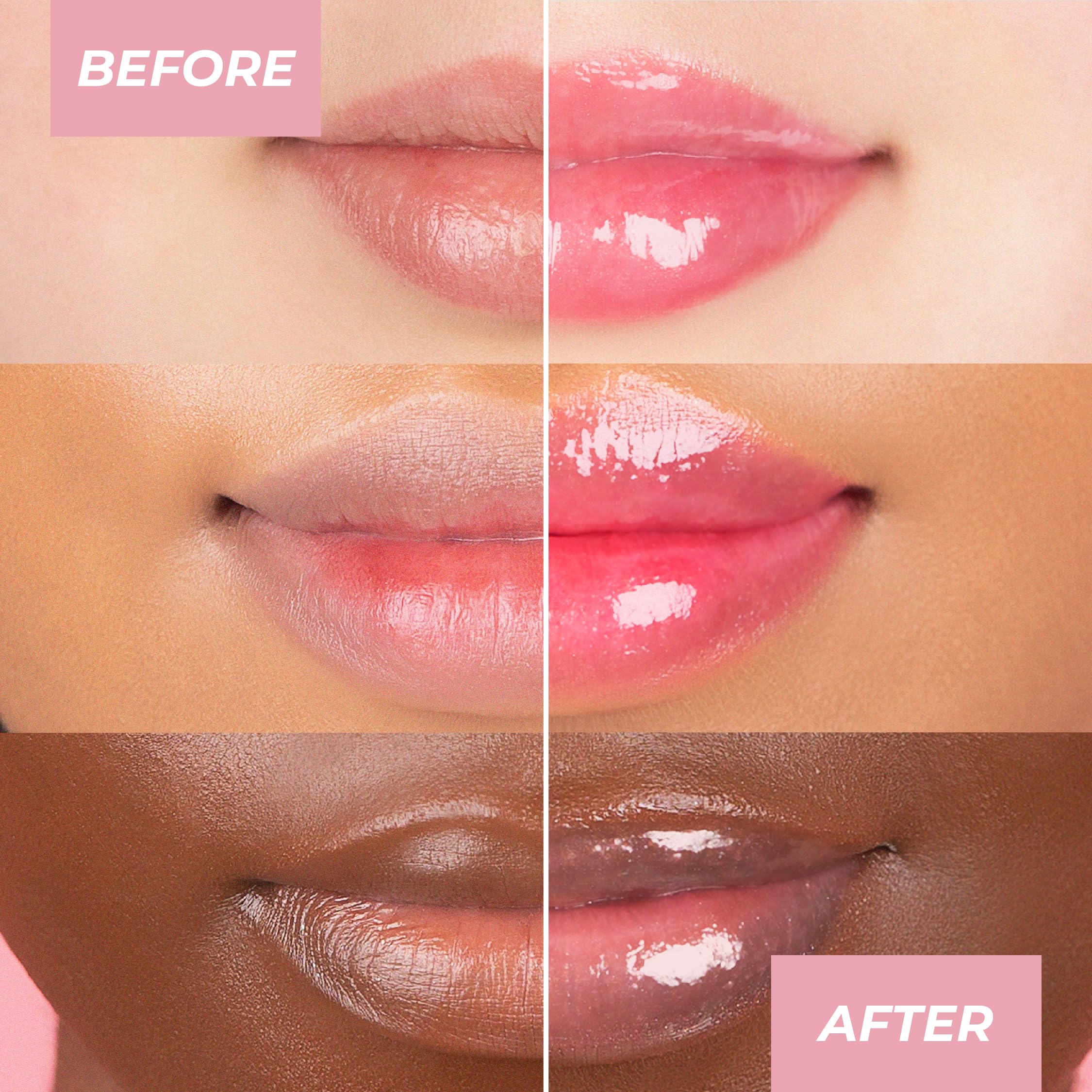 MCoBeauty Lip Lights Shine Gloss berry pink shade adds juicy dimension to lips.
