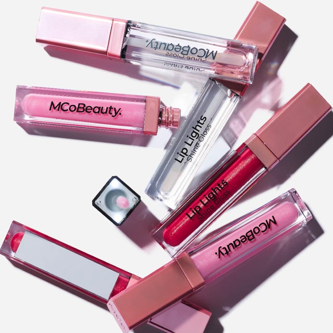 MCoBeauty Lip Lights Shine Gloss built-in mirror enables precise application anywhere.