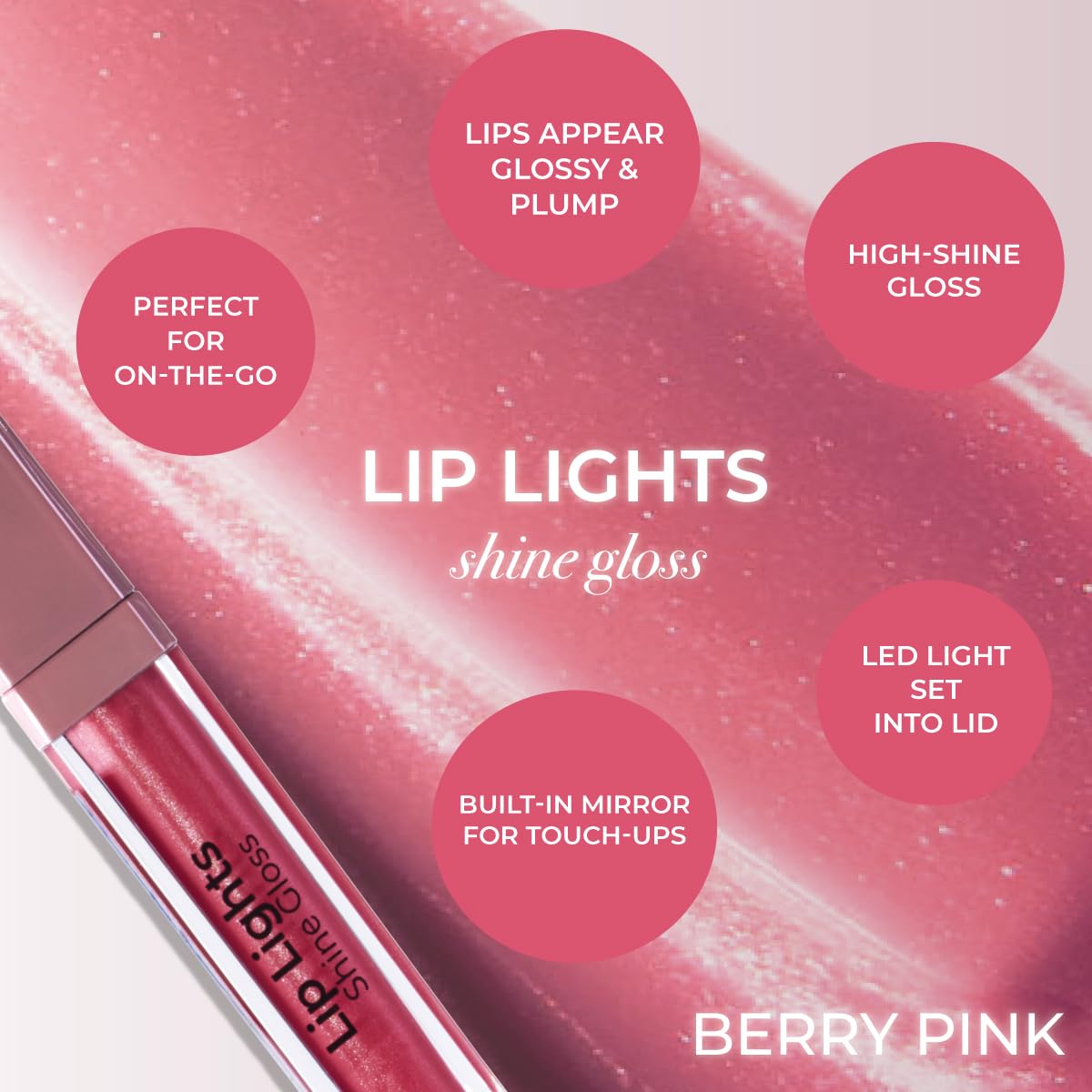 MCoBeauty Lip Lights Shine Gloss lightweight texture feels non-sticky and hydrating.