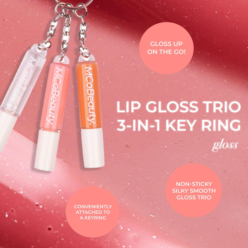 MCoBeauty portable gloss keyring case keeps glosses within reach anywhere.