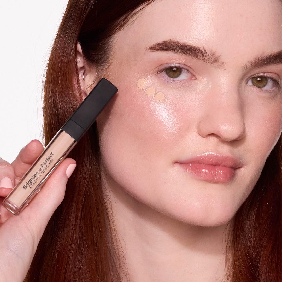 MCoBeauty under-eye brightening application showing refreshed look.