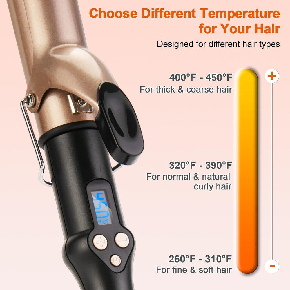 MCODON Curling Iron anti-scald wand tip aids comfortable curling.