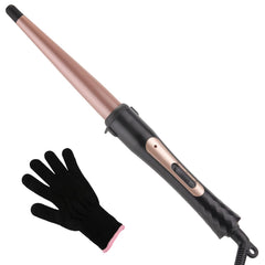 MCODON tapered curling wand close-up of the barrel for precise kink-free curls.
