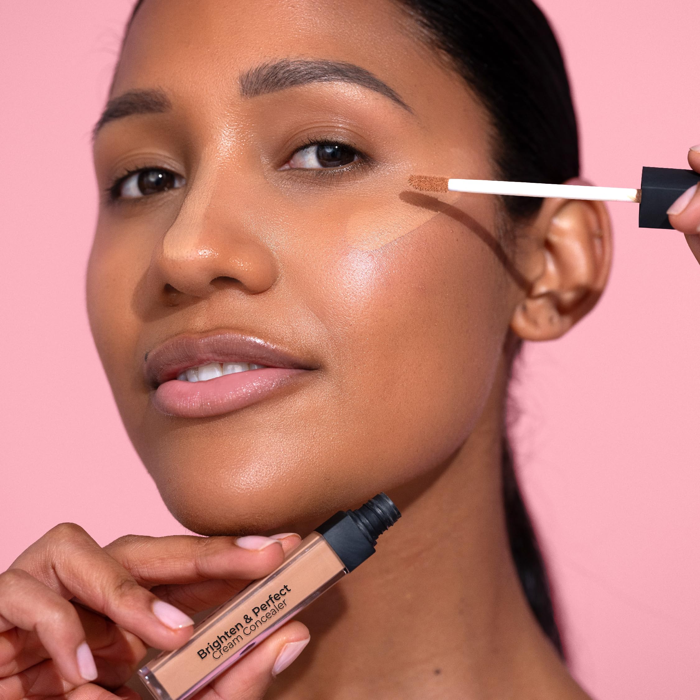 Creamy concealer texture blends easily for a seamless finish