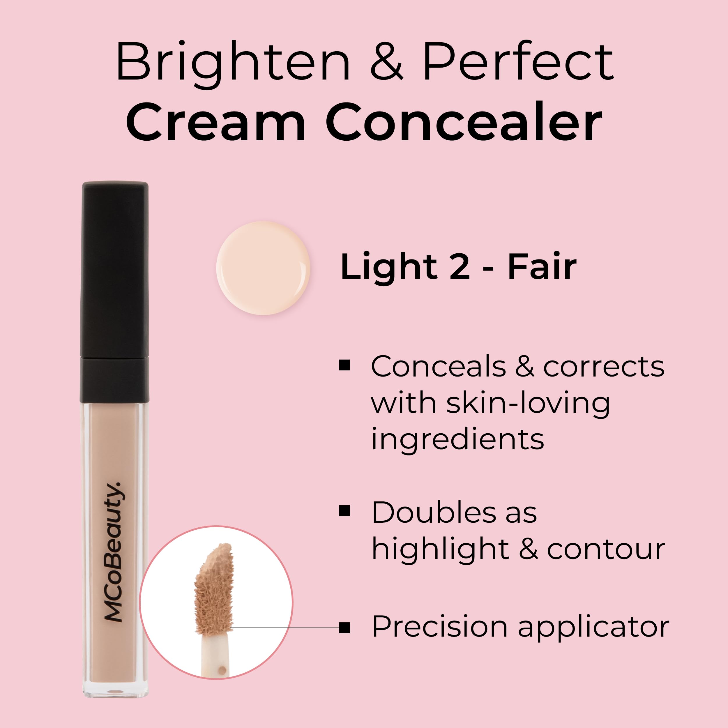 Close-up showing blemish coverage with MCoBeauty concealer
