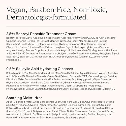 MDacne packaging open with plant-based actives and calming extracts listed.