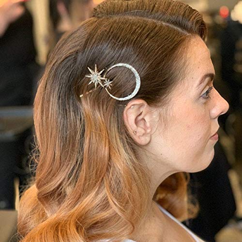 mdgfge moon rhinestone hair clip detail closeup for festive looks