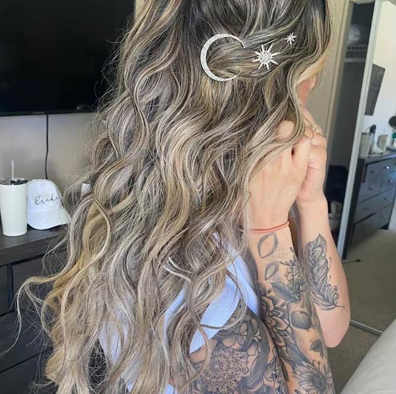 mdgfge star moon hair clip packaging six-piece set for varied outfits