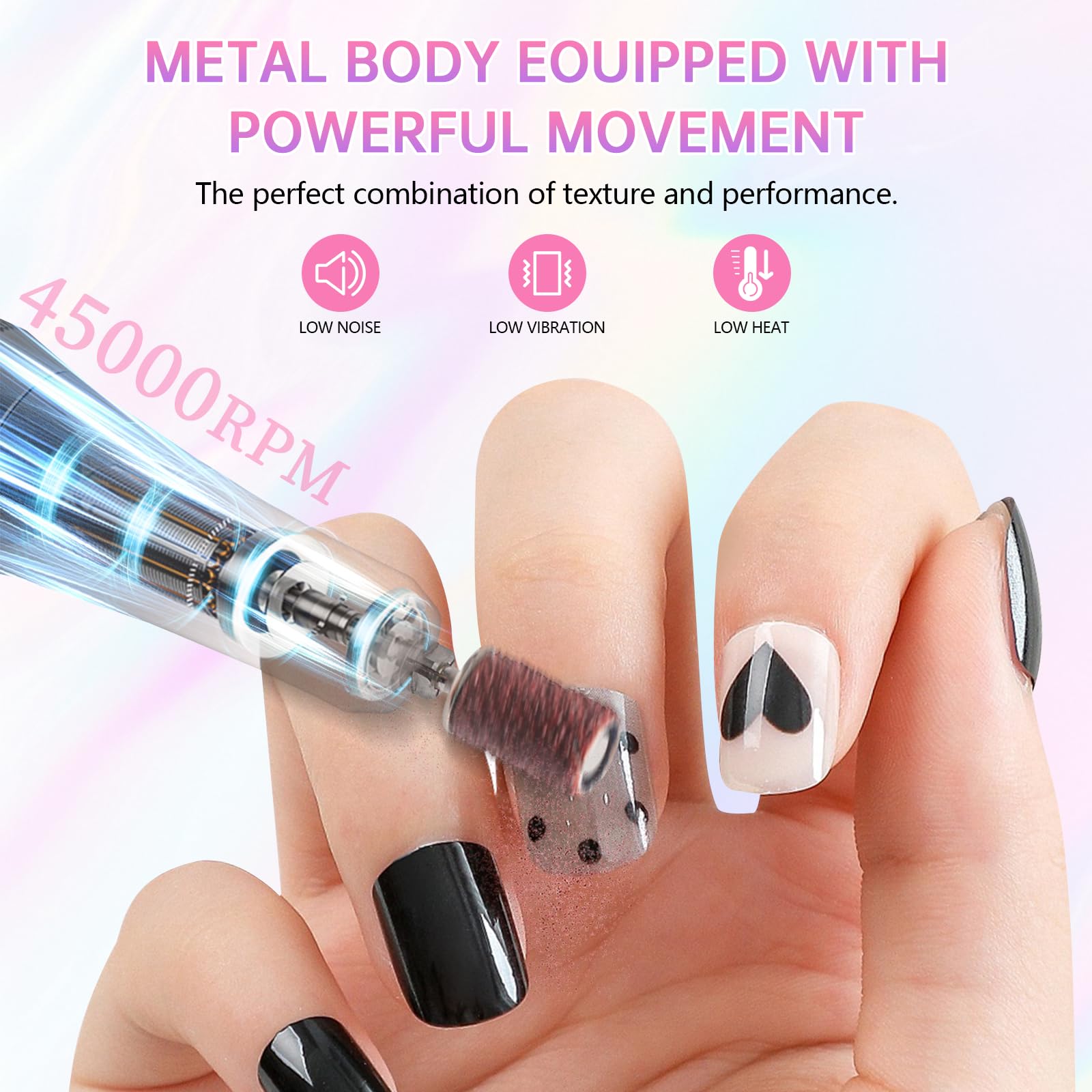 MDK electric nail drill 11-bit kit enables versatile nail prep and detailing