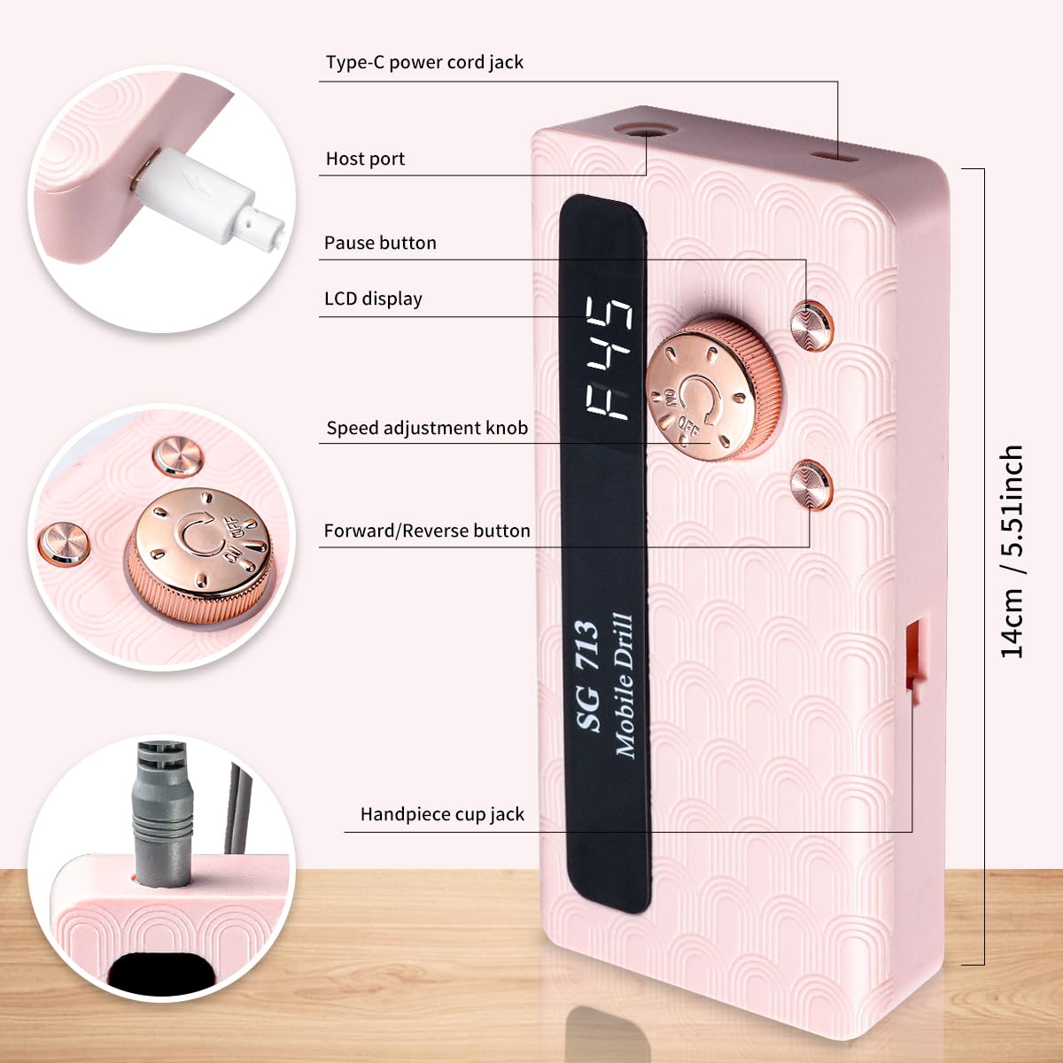 MDK electric nail drill 51 sanding bands for smoothing nails and removal tasks