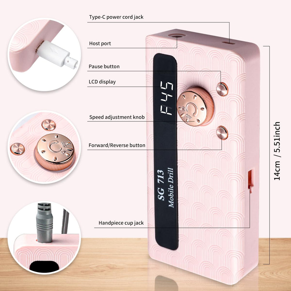 MDK electric nail drill 51 sanding bands for smoothing nails and removal tasks