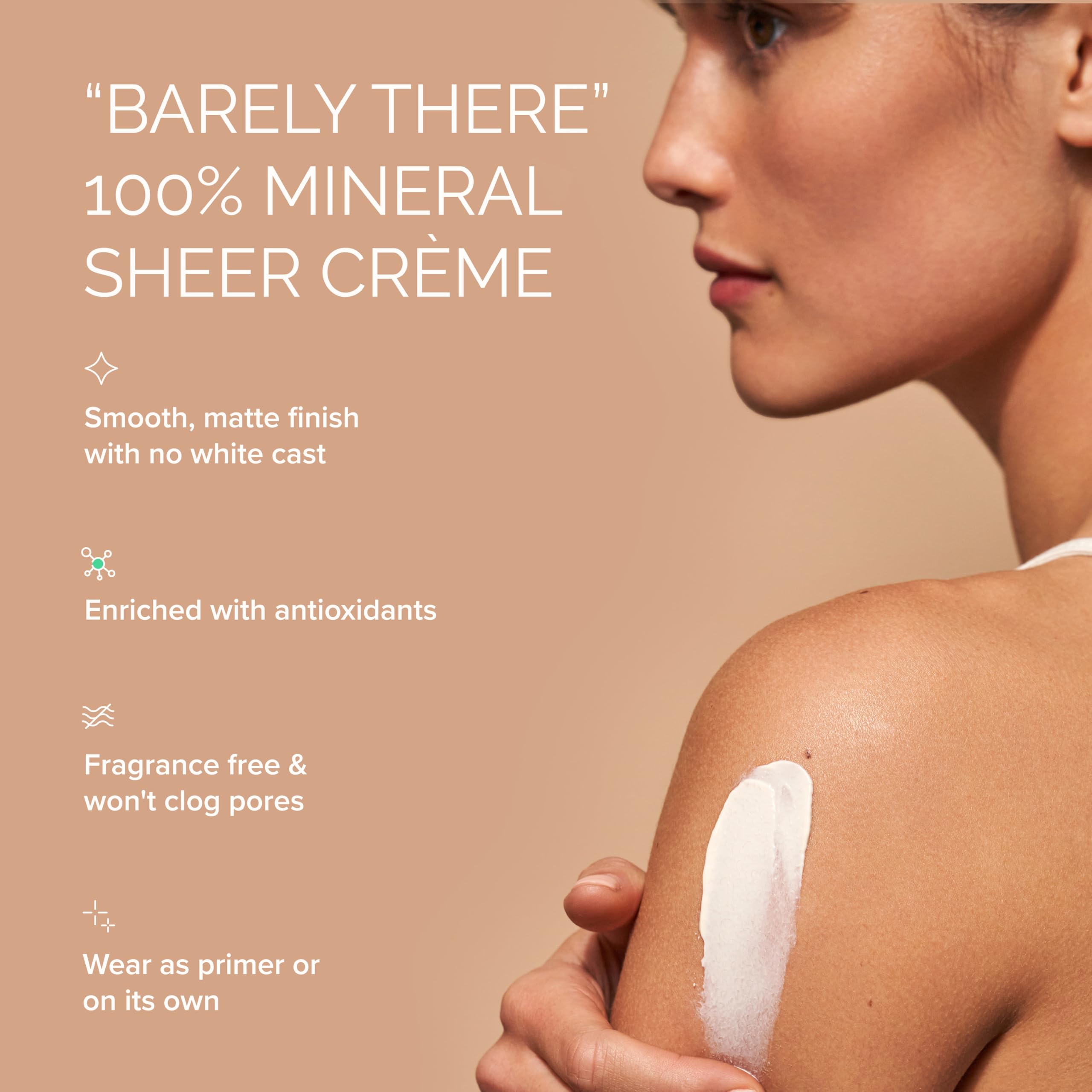 MDSolarSciences Mineral Creme Sunscreen SPF50 no white cast on all skin tones.