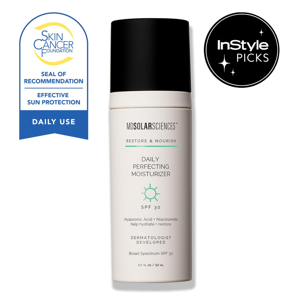 MDSolarSciences moisturizer cream swirl highlights texture ideal for morning hydration